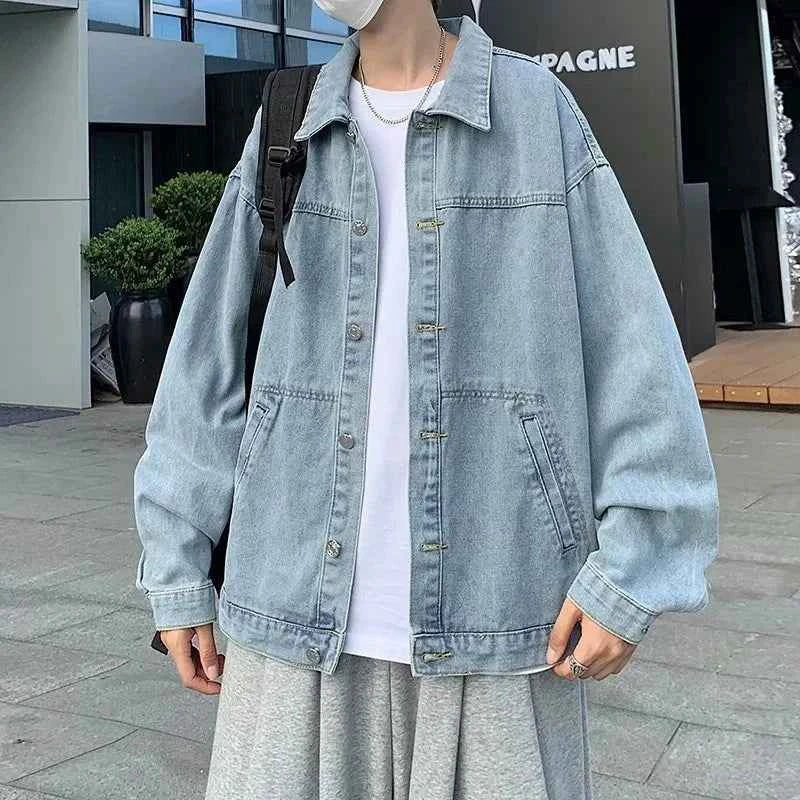 Classic Comfort Blue Retro Loose Denim Jacket