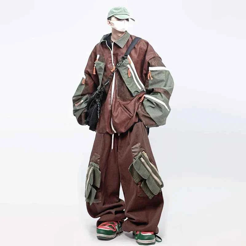 Streetwear Personalized Cargo Wide Leg Jeans