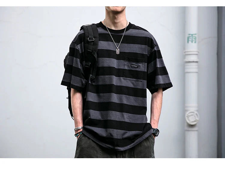 Saturday Striped Cotton T-Shirt