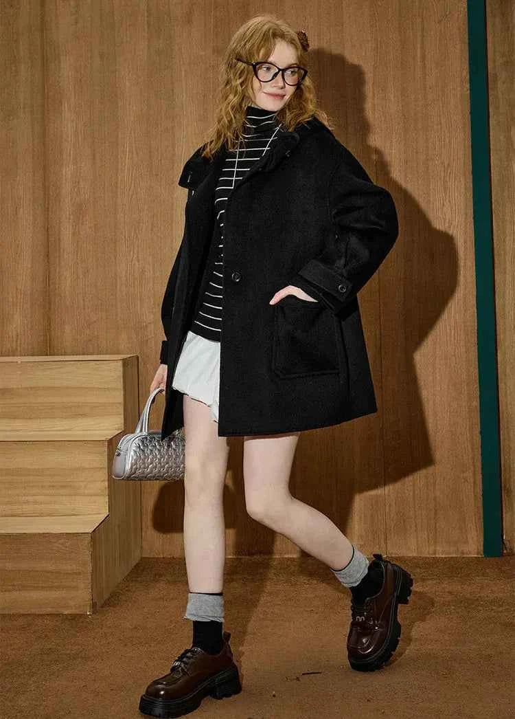 Luxury Cashmere Double-Faced Hooded Jacket