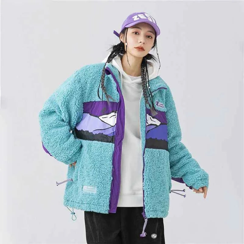 Warm Plush Winter Fleece Parkas Jacket