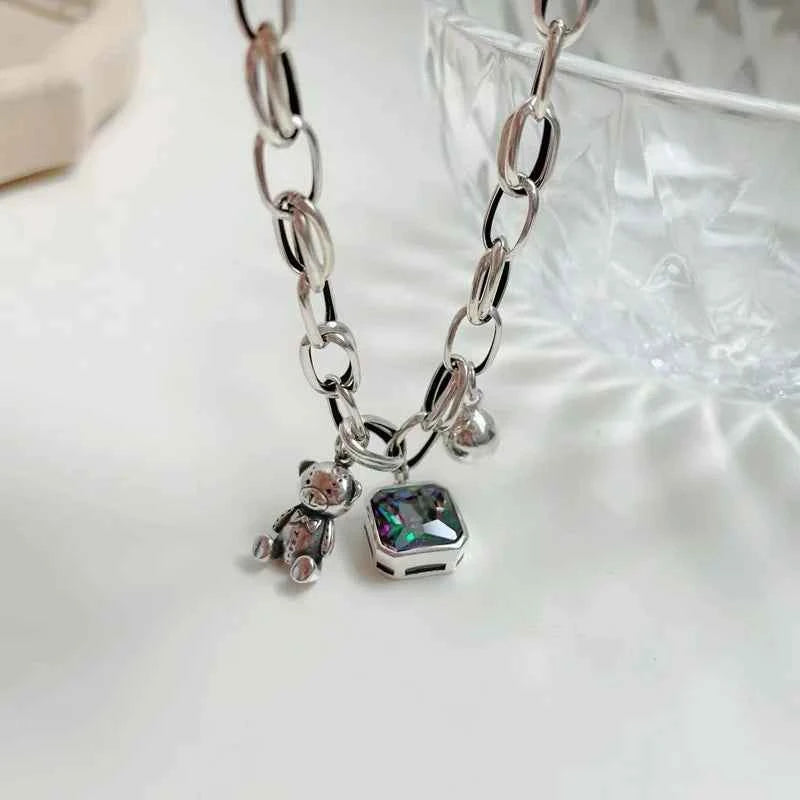 Lucky Cute Bear Geometric Square Bracelet