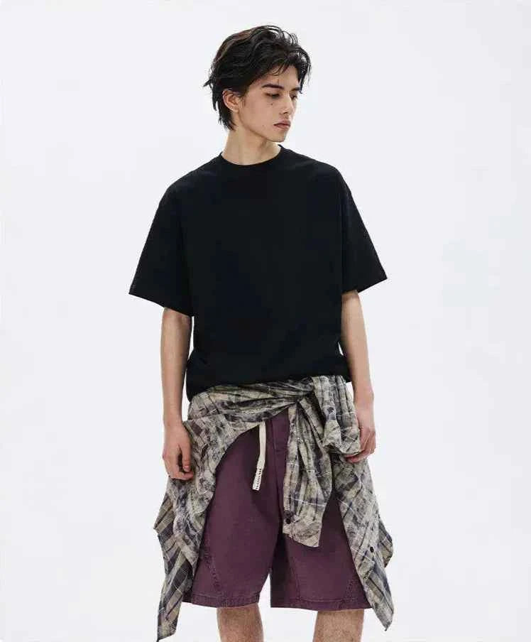 Elevated Solid Color Loose Short Sleeve T-Shirt