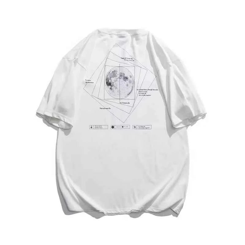 Geometric Print Techwear Punk Style T-Shirt