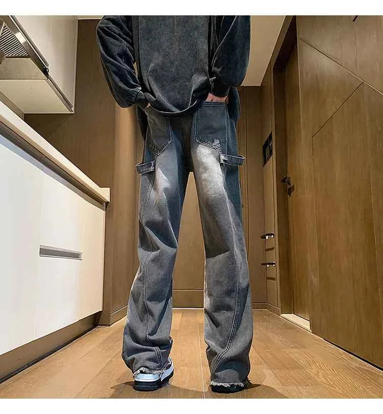 Men's Trendy Streetwear Zipper Denim Jeans