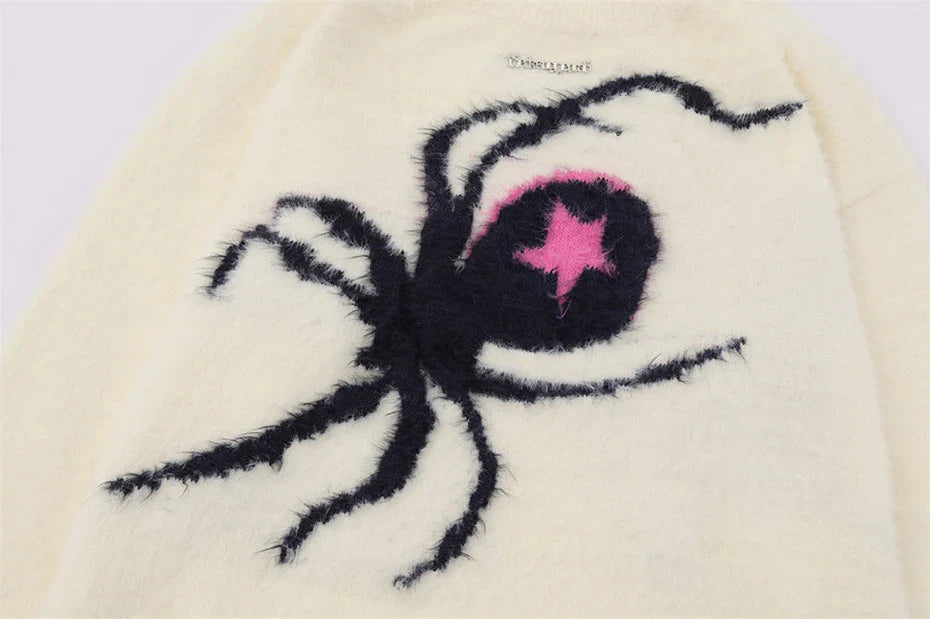 Star Spider Web Knitted Sweater