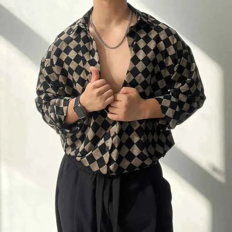Retro Classic Fashionable Loose Fit Long Sleeve Shirt