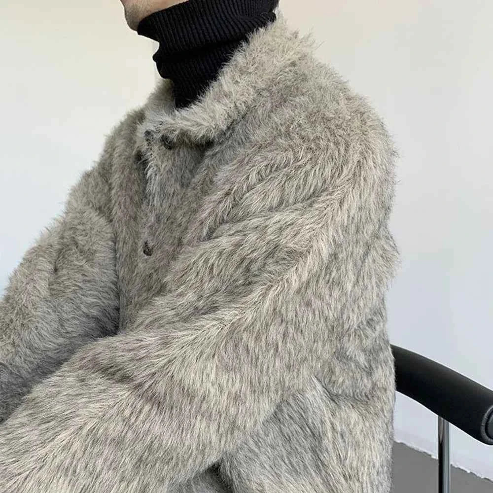Y2K Luxury Plush Faux Fur Jacket
