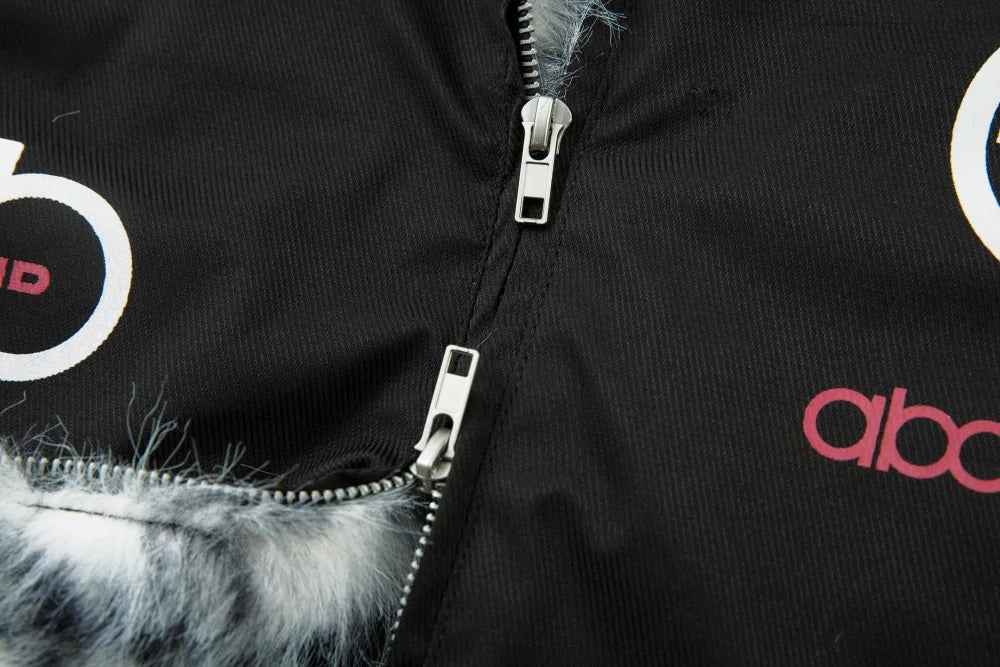Fashionable High Street Thick Quilted Faux Fur Jacket