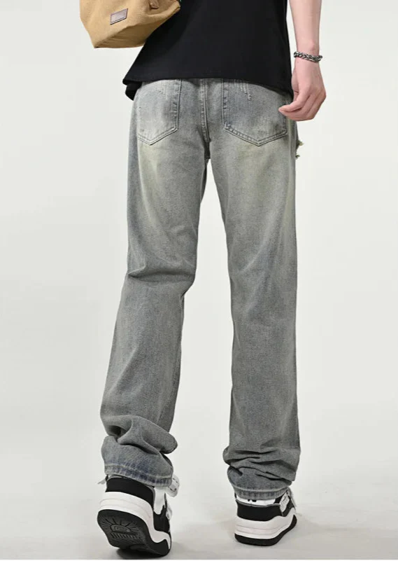 Vintage American Style High Street Vibe Jeans - Luxuryurbanwear