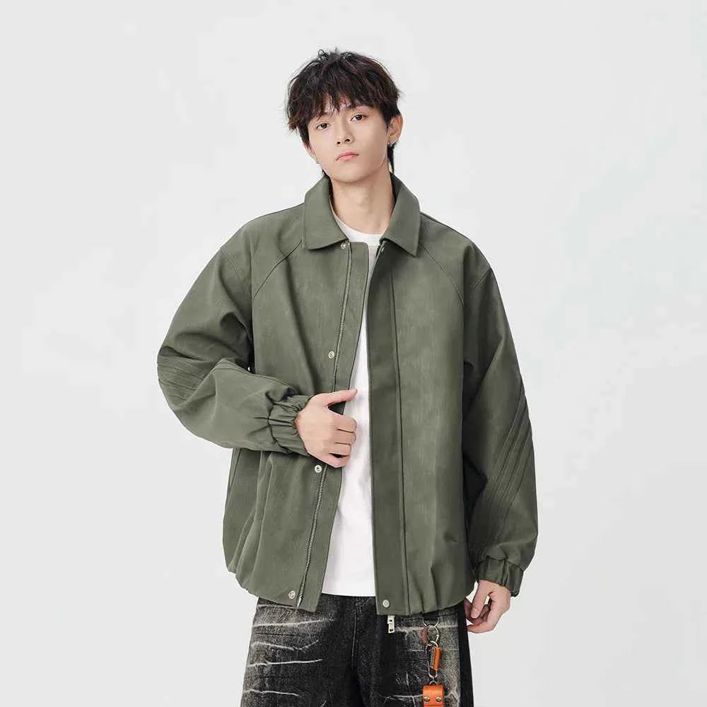 Y2K Trendy Loose Fit Faux Leather Jacket