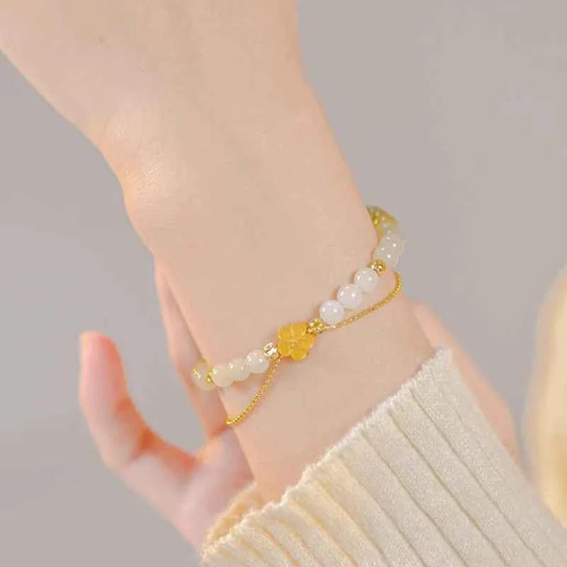 Peach Blossom Hand String Bracelet