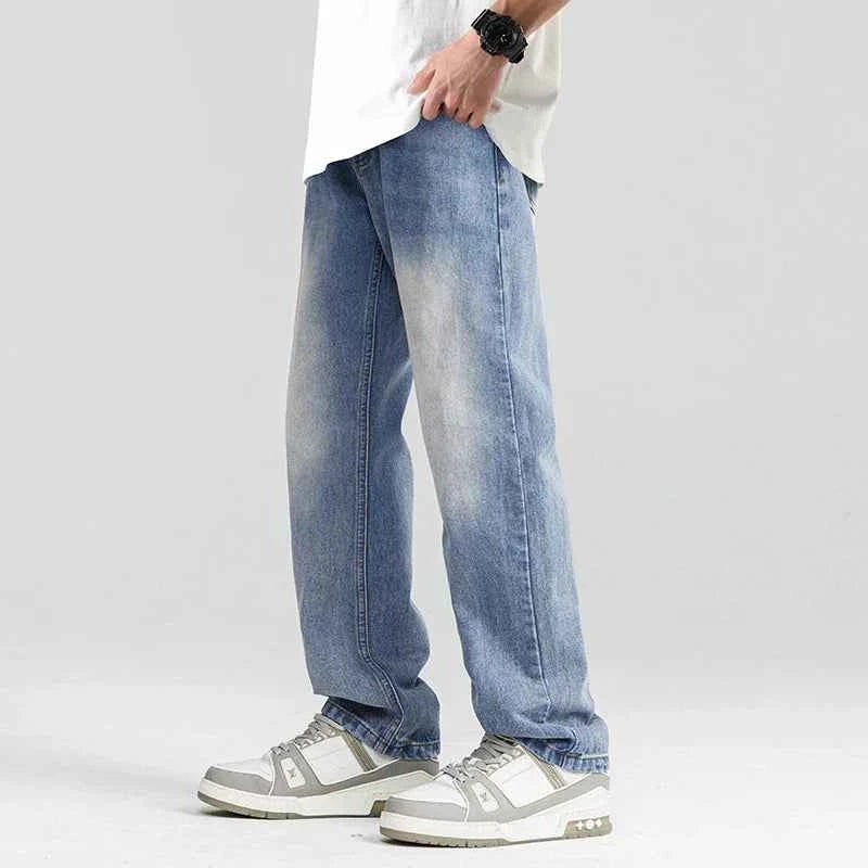 Loose Straight Streetwear Washed Denim Jeans