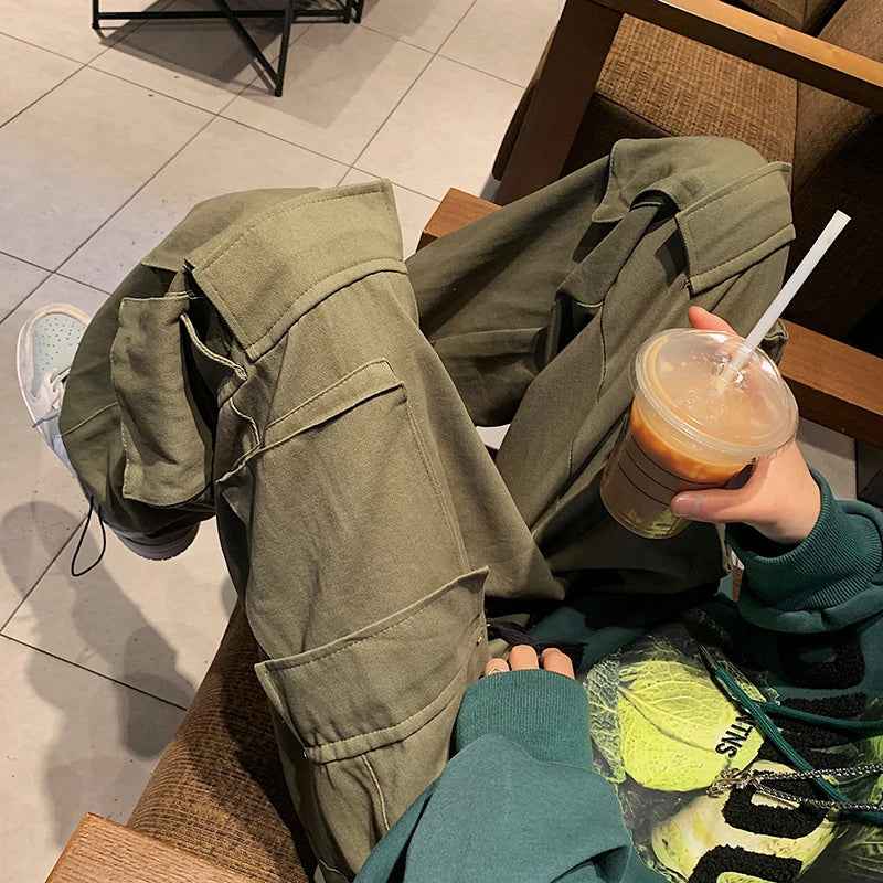 Streetwear Hio Hop Wide Leg Cargo Pants