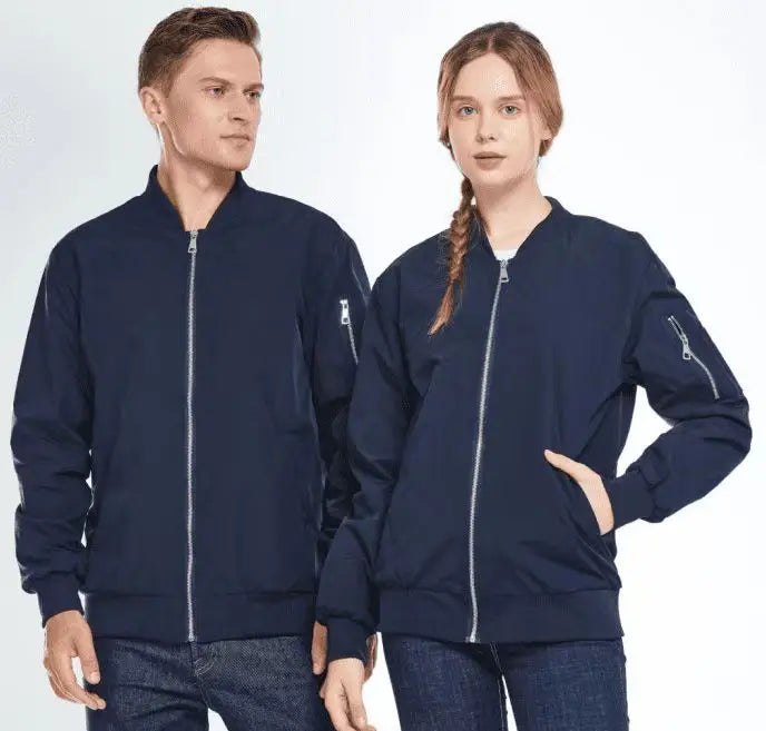 Plain Color With Kangaroo Pocket Jacket