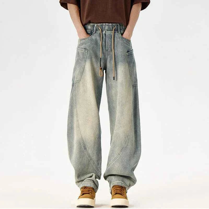 Vintage Streetwear Trendy Gradient Washed Jeans