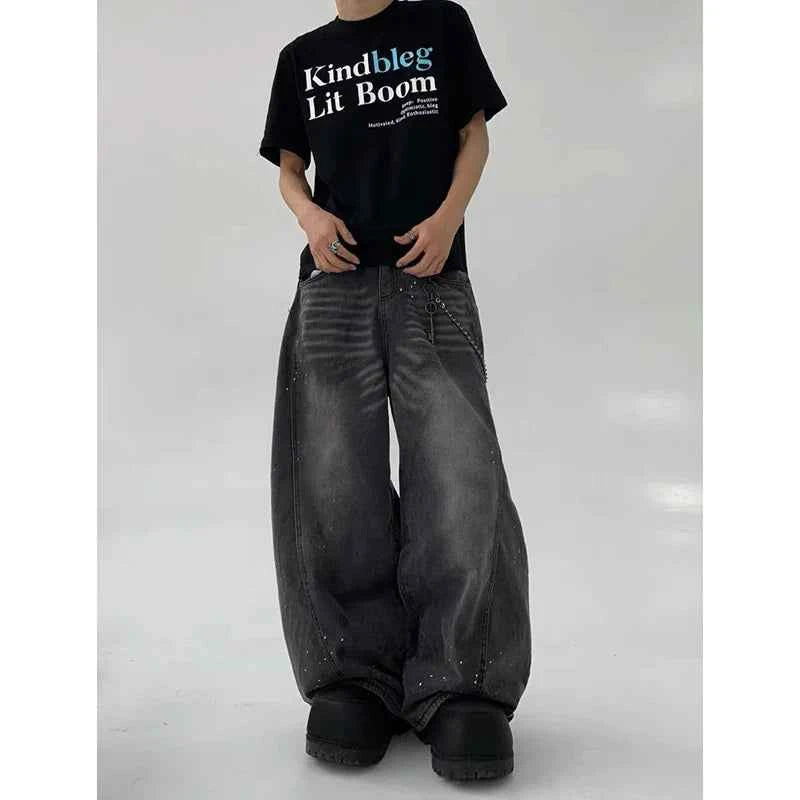 Y2K Effortless Japanese Style Wide Leg Jeans
