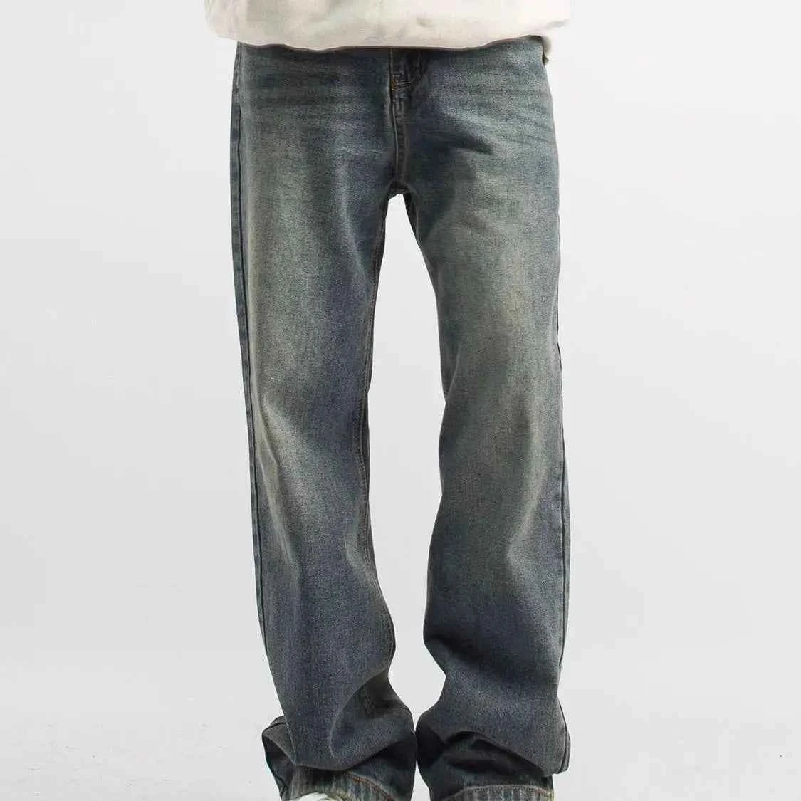 Versatile Retro Gray Bootcut Jeans