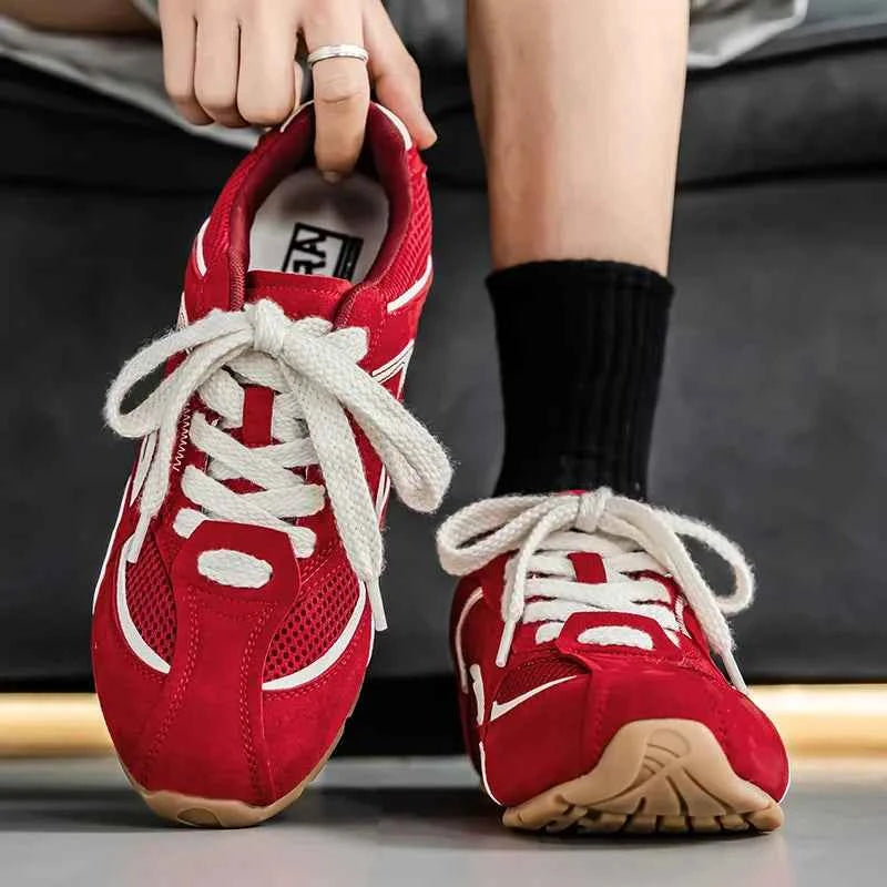 Breathable Red Racing Low Cut Sneaker