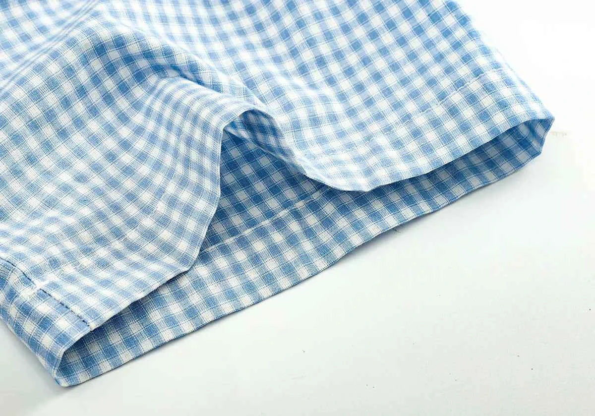 Premium Plaid Lapel Summer Short Sleeve Shirt
