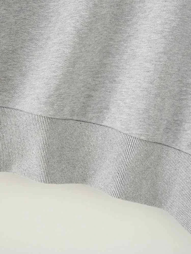 Pleated Casual Loose Pullover Sweatshirt