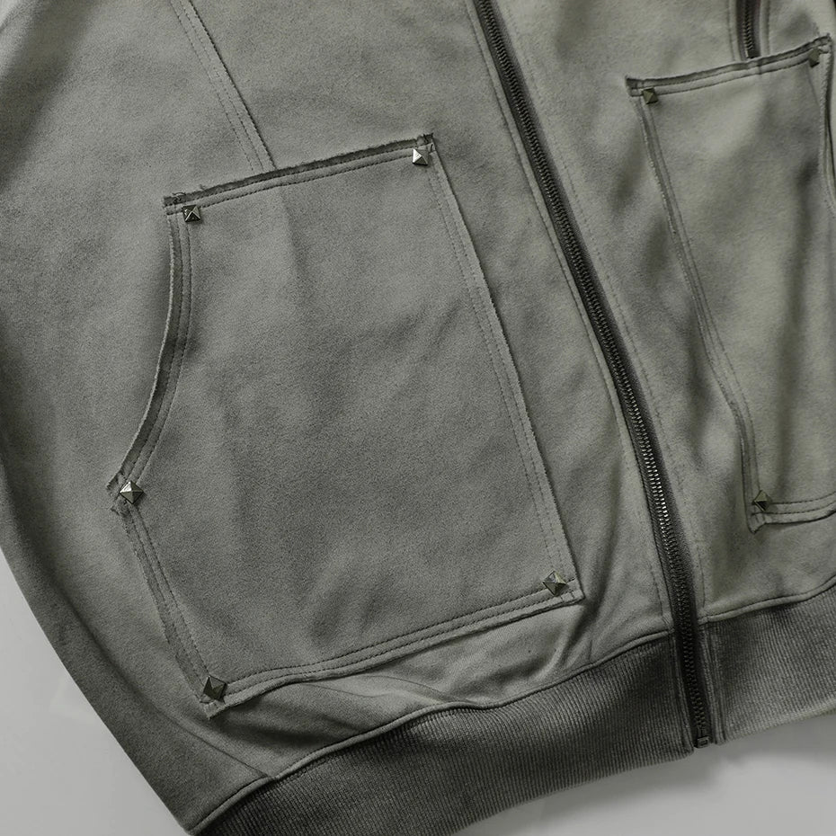 T2 Rivet Zipper Hoodie