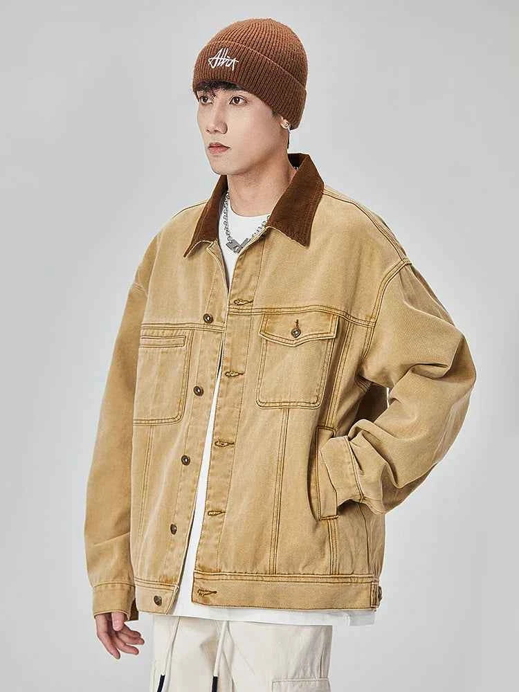 Y2K Vintage Washed Workwear Denim Jacket