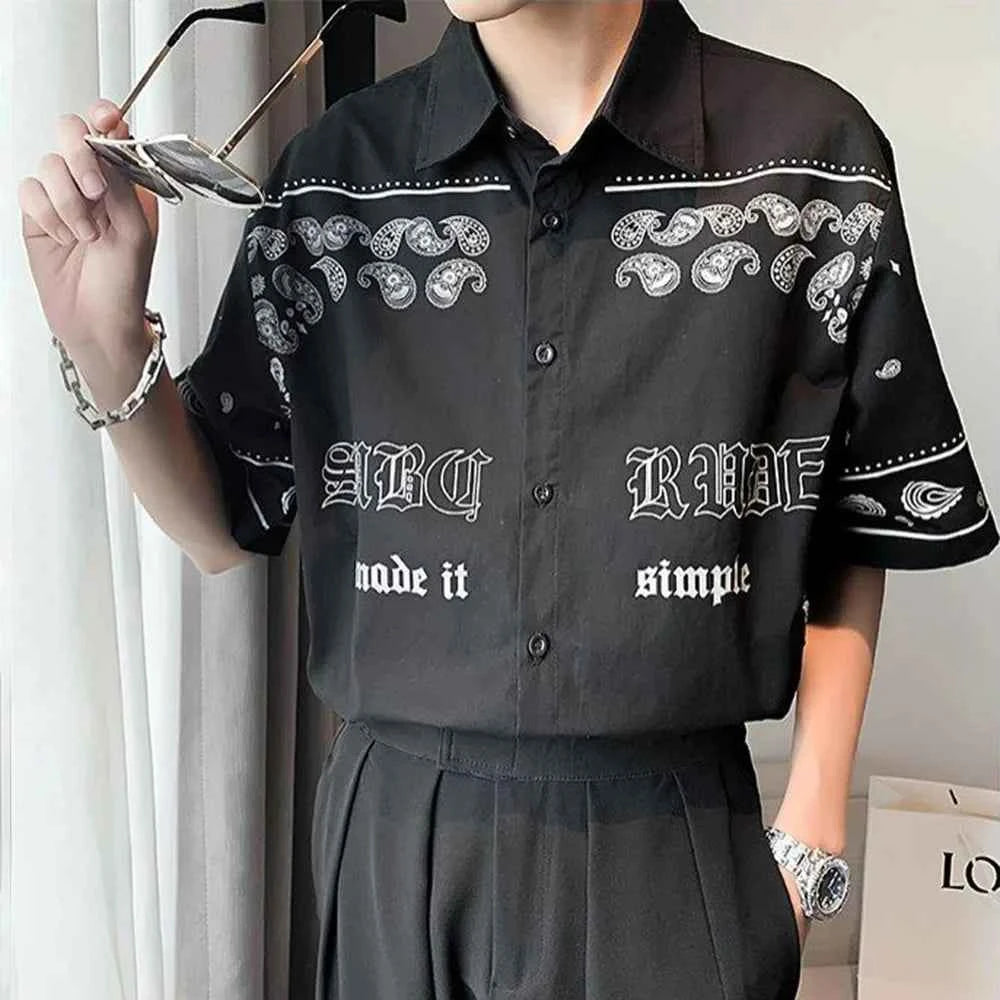Men Black Vantage Print Casual Shirt