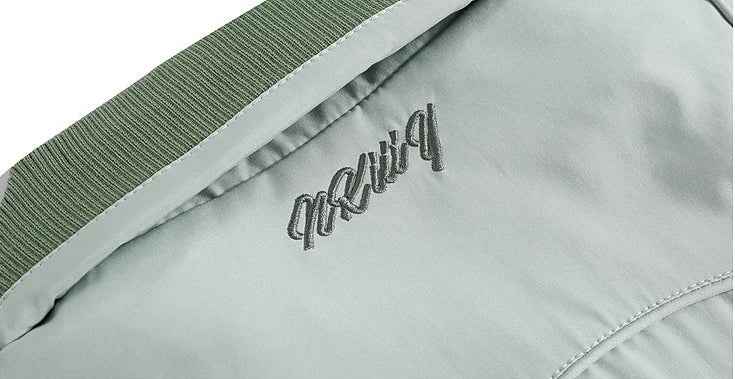 Workwear Hip Hop Embroidered Lapel Flight Jacket