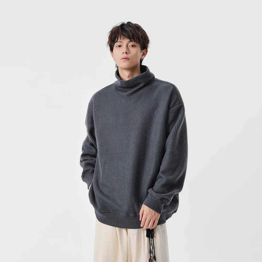 Cozy Ribbed High Neck Knit Turtleneck Sweater