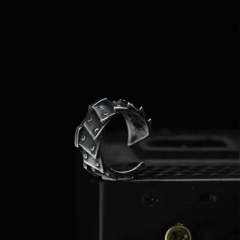 Vintage Cyberpunk Handmade Armor Ring