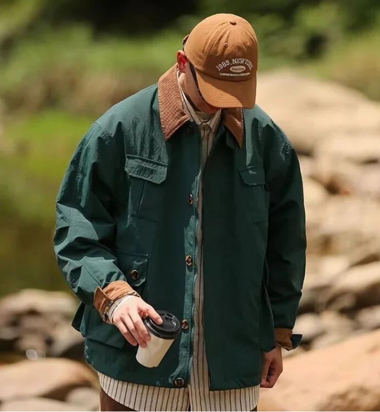 Trendy Tooling Multiple Pockets Windbreaker Jacket - Luxuryurbanwear