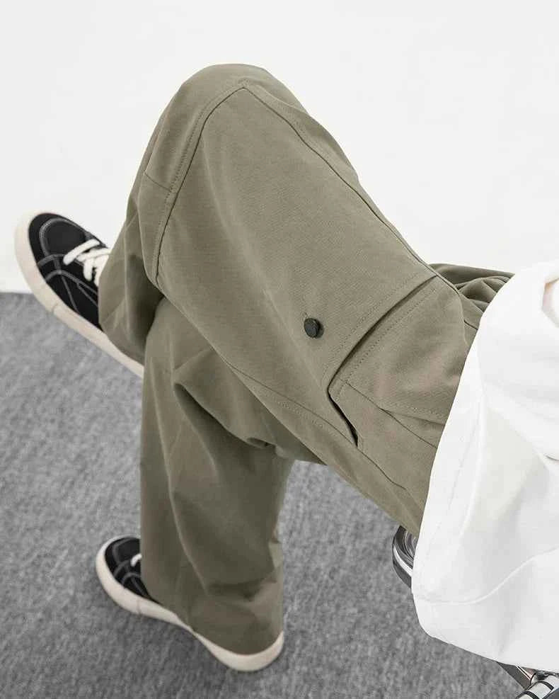 Oversized Washed Split Pocket Cargo Pants