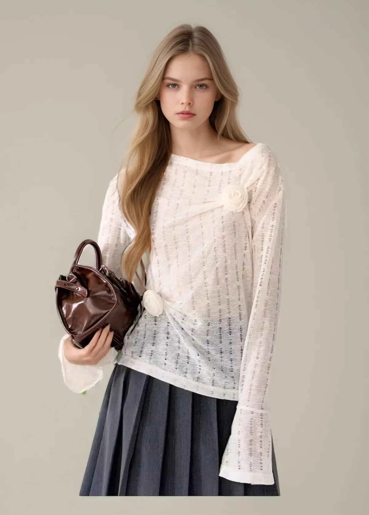 Spring Y2K Casual Solid Color T-Shirt