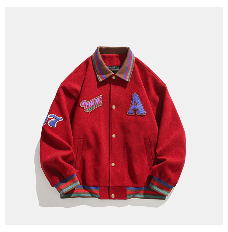 97 Number Baseball Slim Fit Bomber Jacket