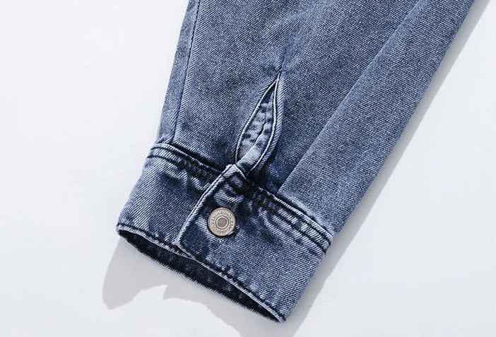 Durable Hip Hop Distressed Denim Jacket