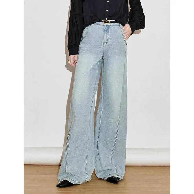 Stylish Mid Waist Stonewashed Denim Jeans