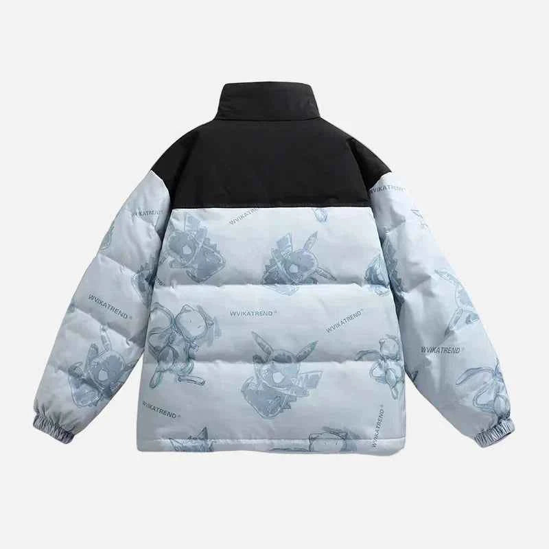 Cartoon Pattern Hip Hop Down Puffer Jacket
