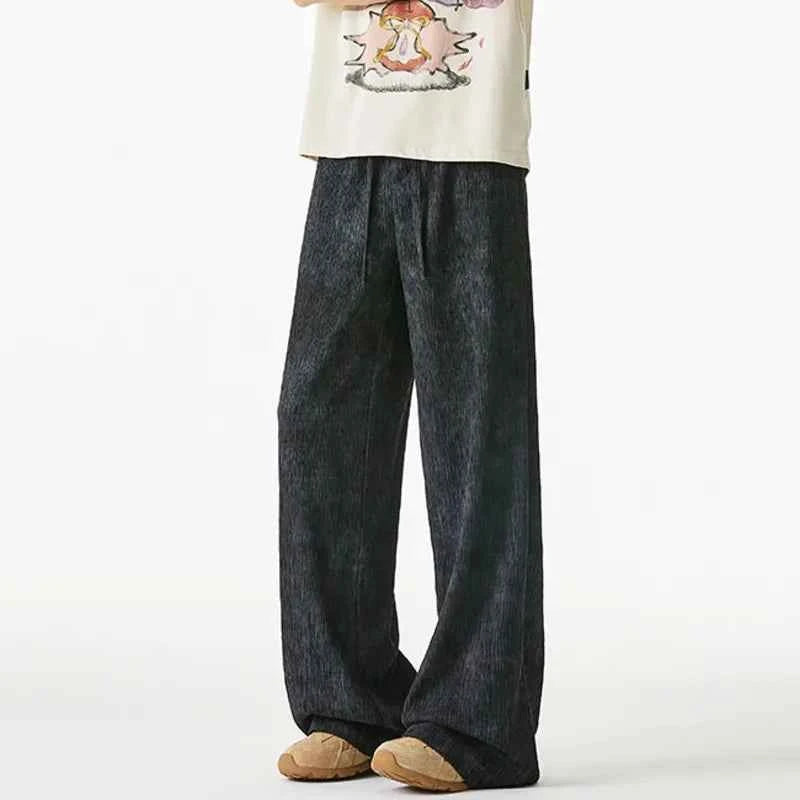 Versatile Textured Tie Dye Wide Leg Jogger