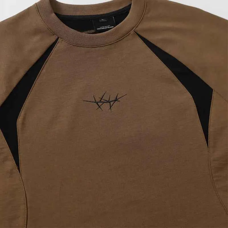 Embroidered Fashionable Racing Patchwork T-Shirt