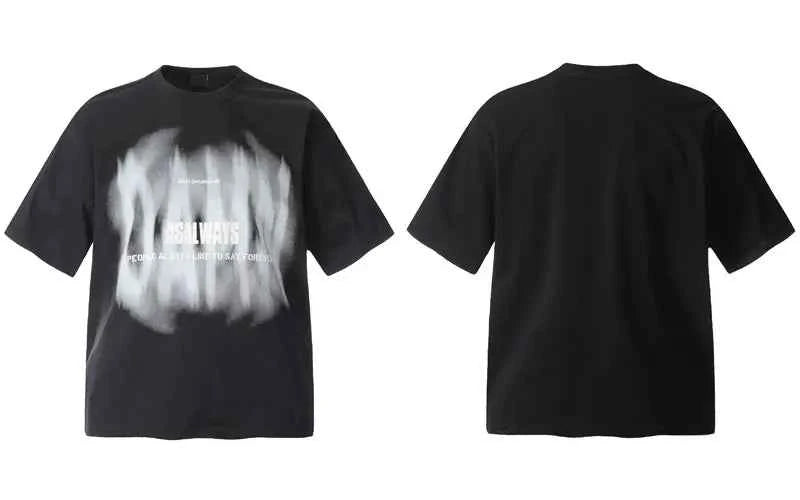 Streetwear Oversized Graphic Printed Gothic T-Shirt