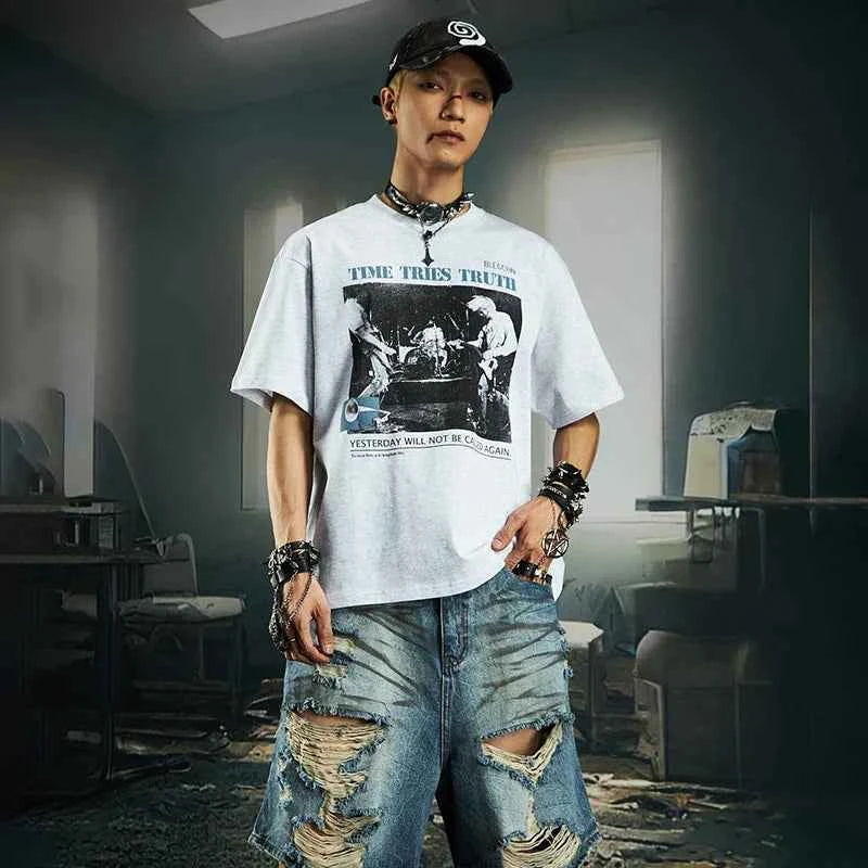 Flattering Stylish Printed Short Sleeve T-Shirt