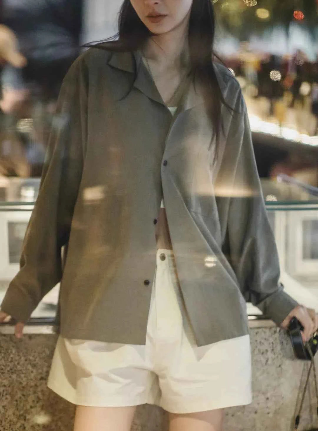 Retro Oversized Cuban Collar Spring Shirt
