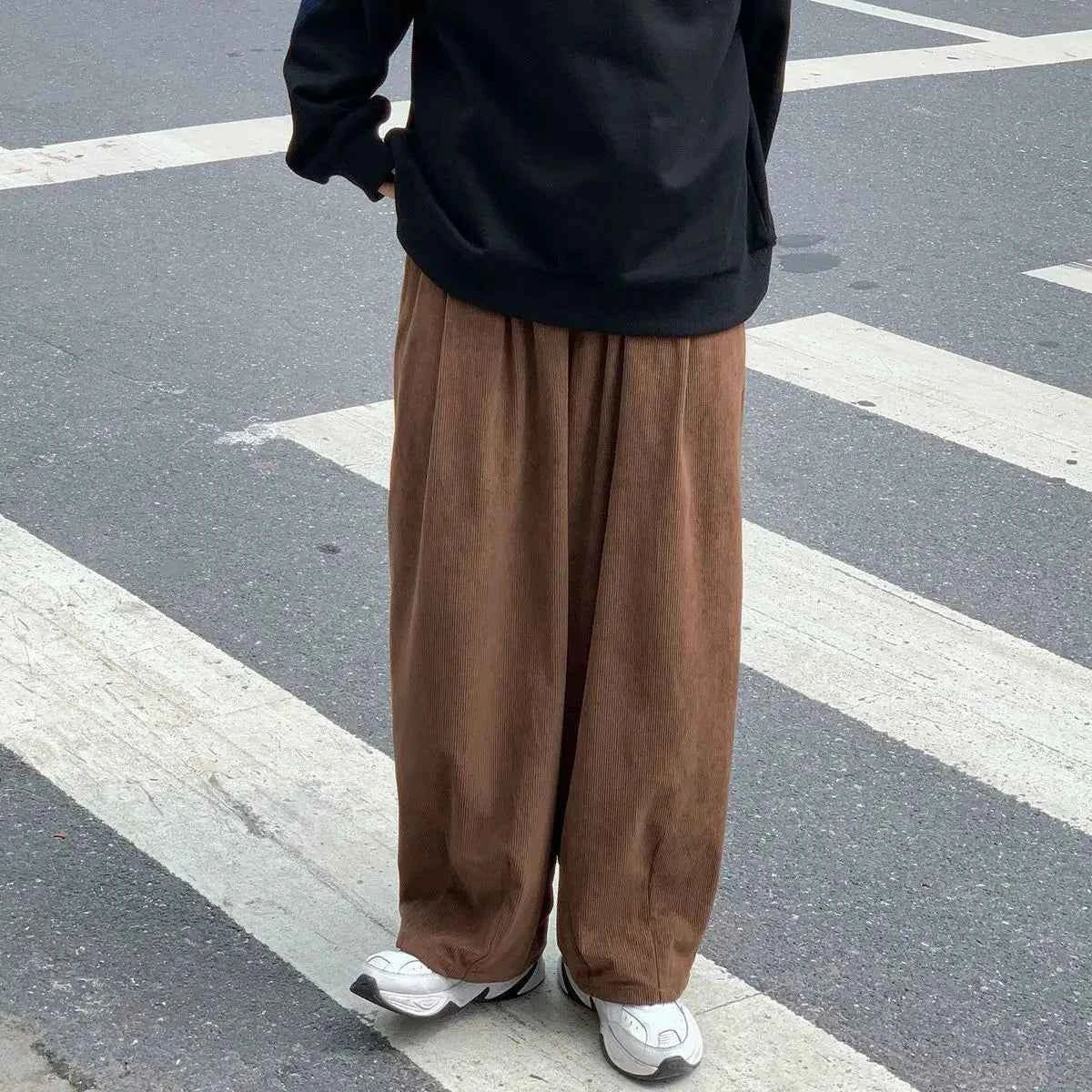 Streetwear Hip Hop Wide Leg Solid Color Pants