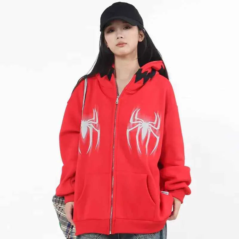 Zip Up Hoodie Gothic Web