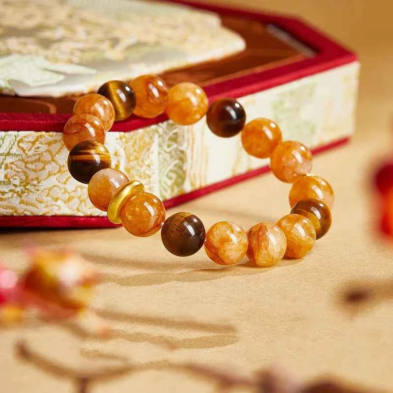 Tiger Eye Stone Buddha Healing Bracelet