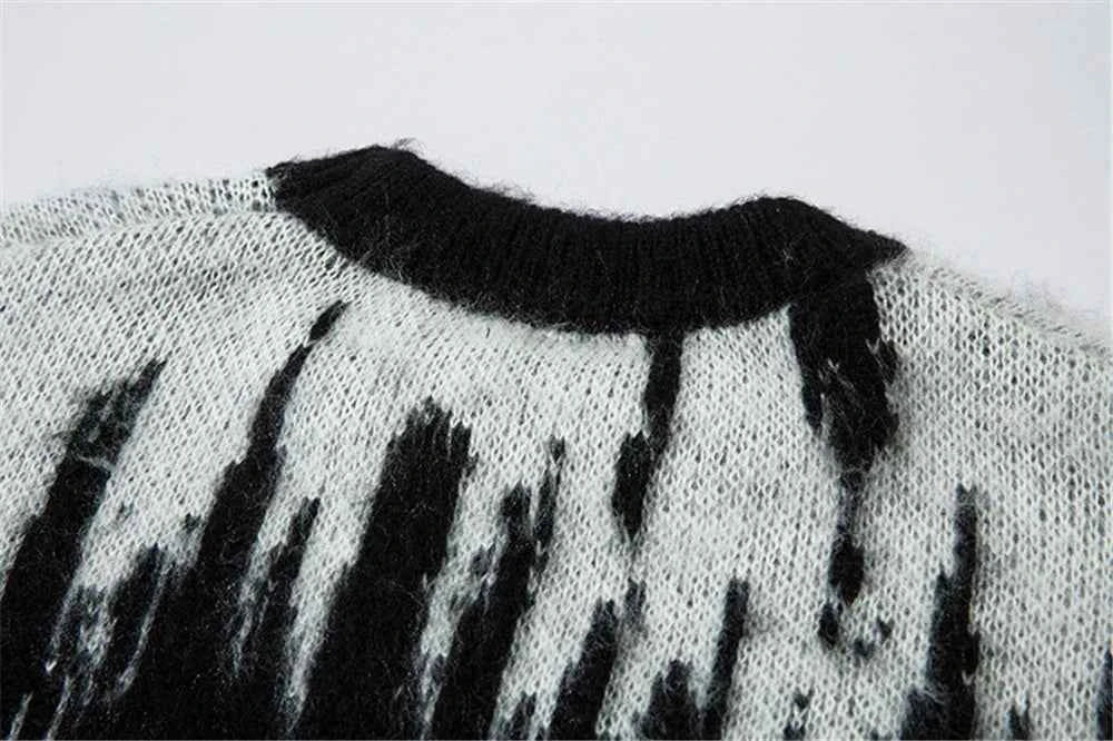Autumn Chic Retro Letter Knitted Sweater