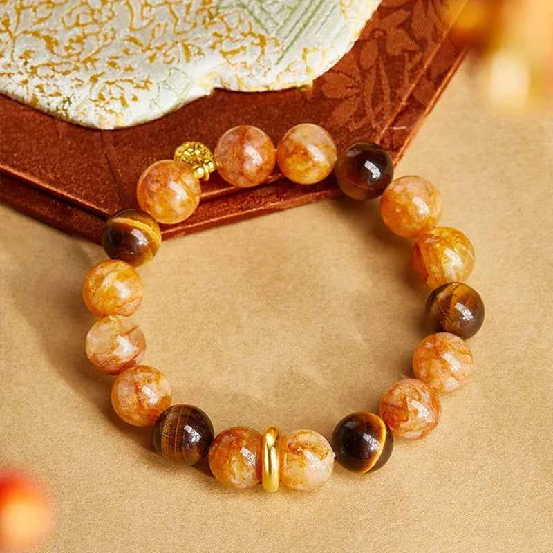 Tiger Eye Stone Buddha Healing Bracelet