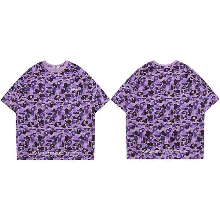 Snappy Crocodile Star Camouflage Design T-Shirt