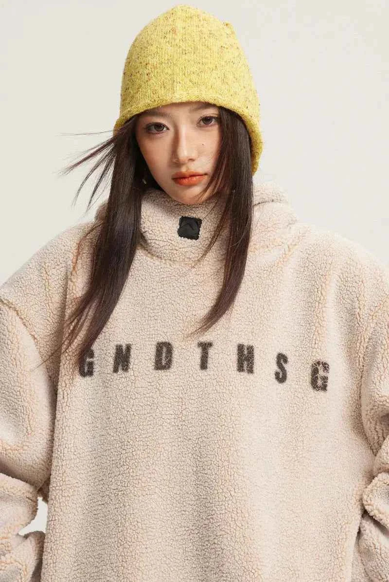 Y2K Cozy Oversized Fleece Faux Fur Hoodie